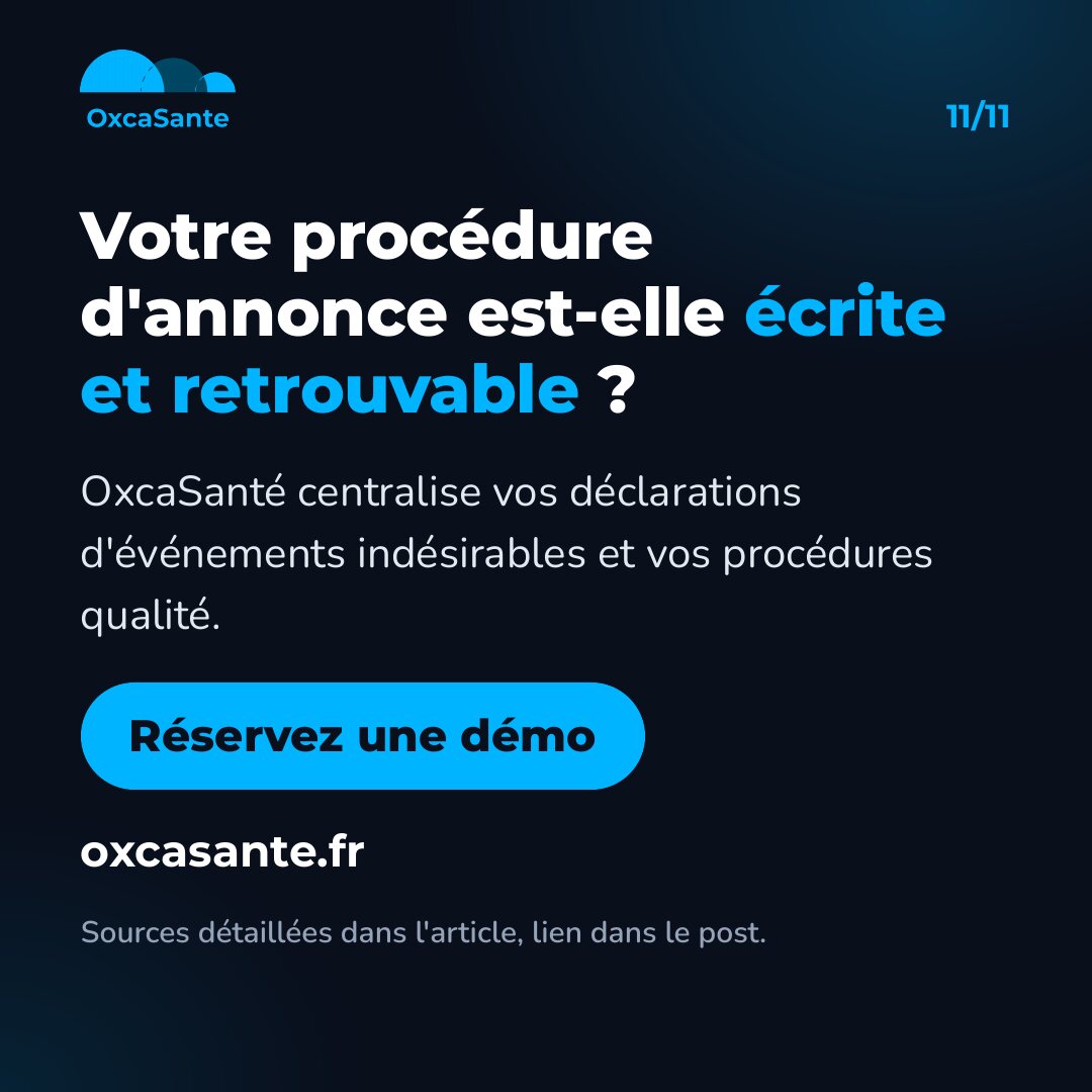 Slide 11 du carrousel : votre procédure d'annonce est-elle écrite et retrouvable, réserver une démo