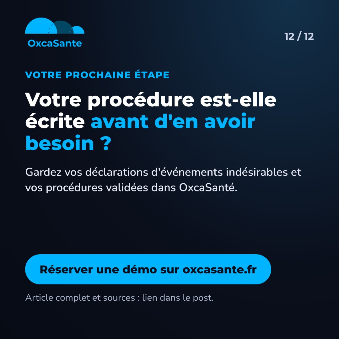 Slide 12 du carrousel : votre procédure est-elle écrite avant d'en avoir besoin, réserver une démo