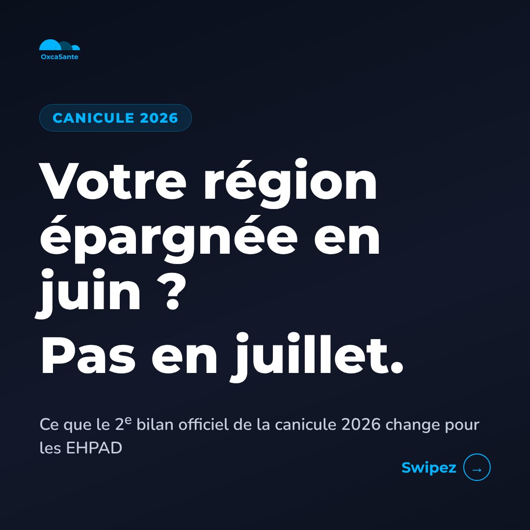 Slide 1 du carrousel OxcaSanté : votre région épargnée en juin, pas en juillet