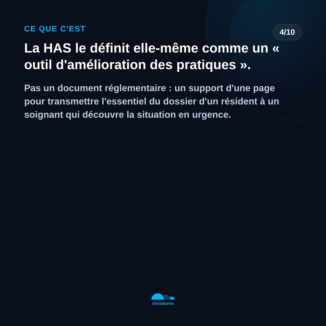 Slide du carrousel : la HAS le définit elle-même comme un outil d'amélioration des pratiques