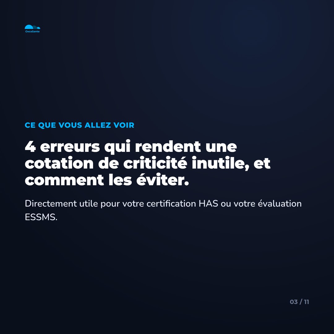 Slide 3 du carrousel : 4 erreurs qui rendent une cotation de criticité inutile, et comment les éviter