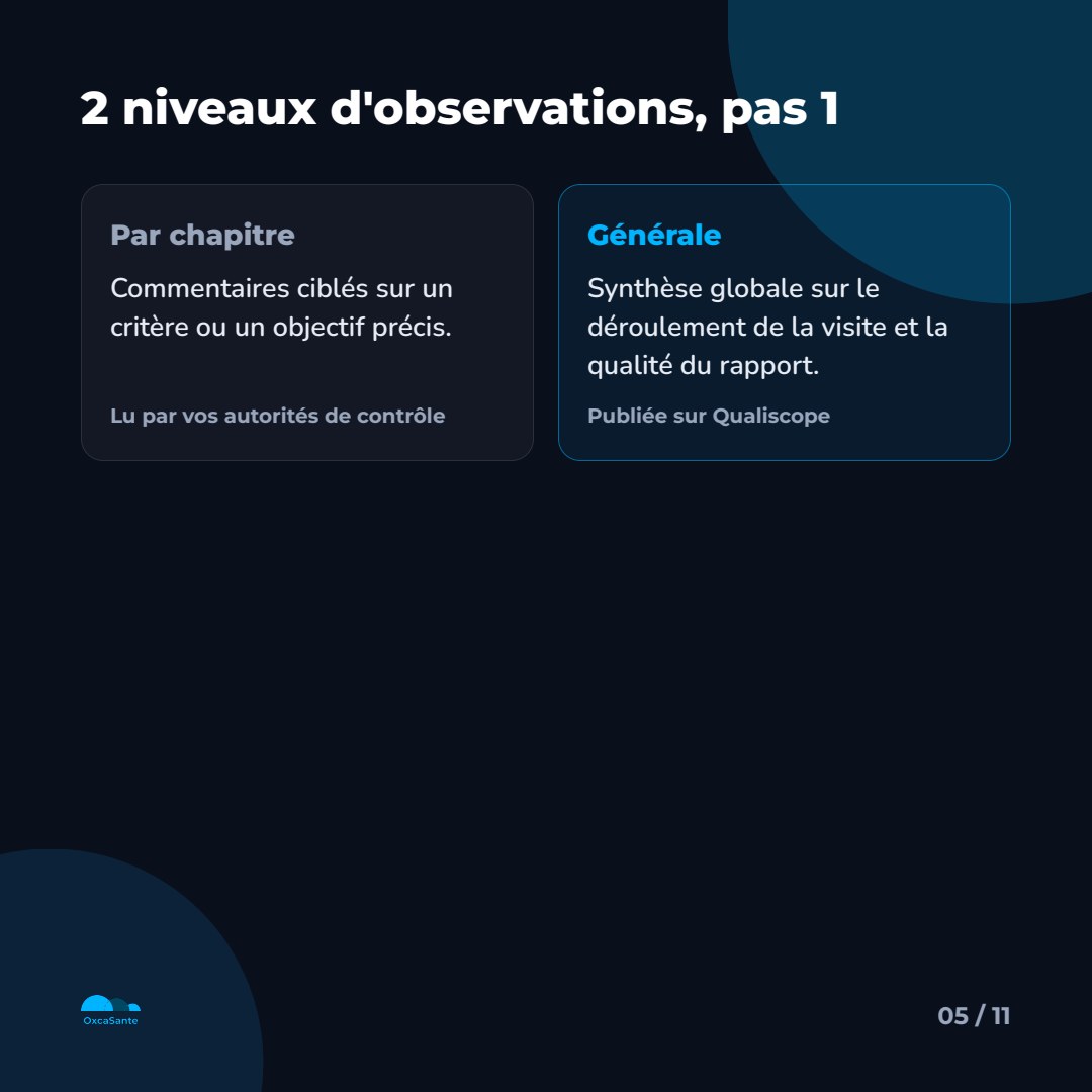 Slide du carrousel&nbsp;: 2 niveaux d'observations, par chapitre et générale