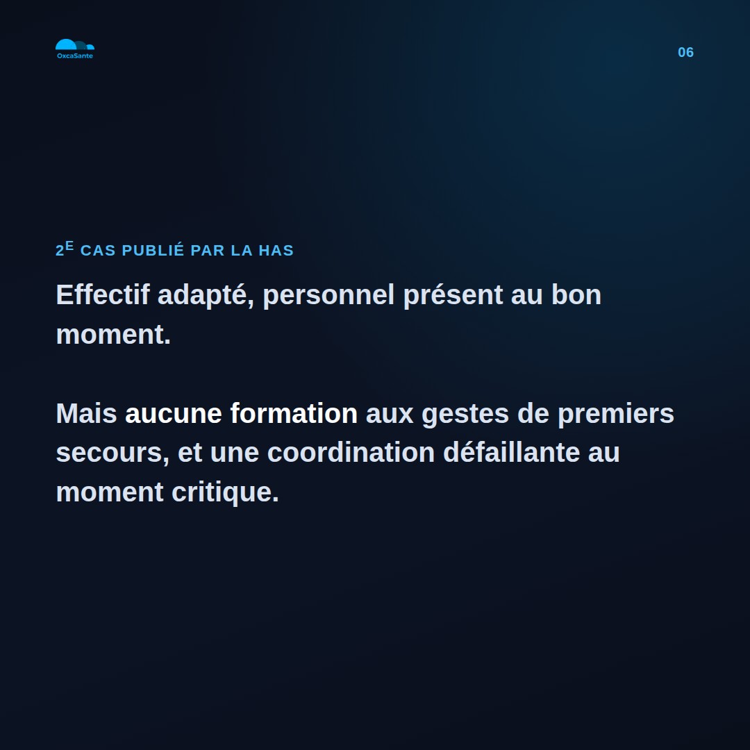 Slide du carrousel : effectif adapté mais aucune formation aux gestes de premiers secours, coordination défaillante