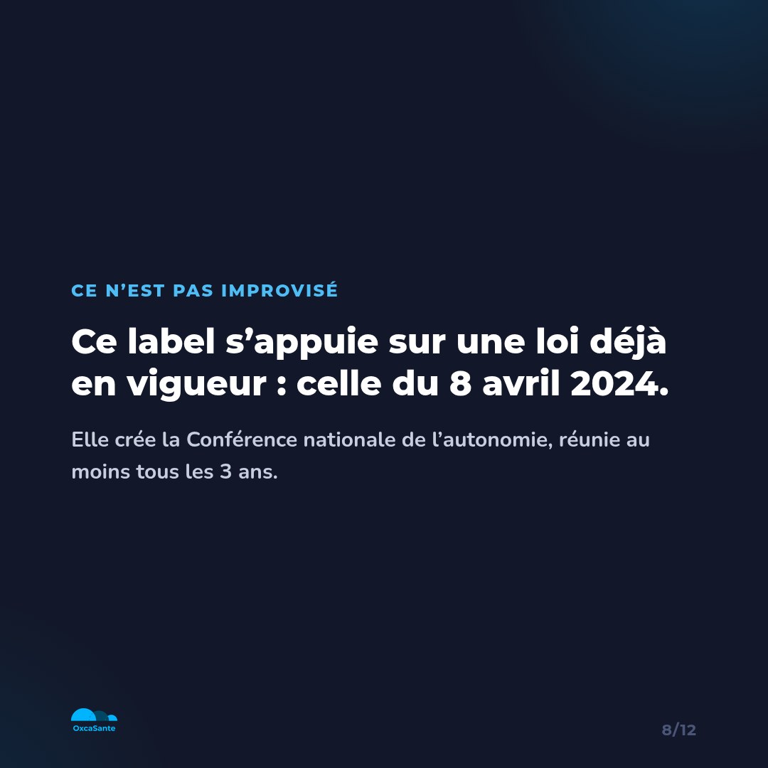 Slide 8 du carrousel : ce label s'appuie sur une loi déjà en vigueur, celle du 8 avril 2024