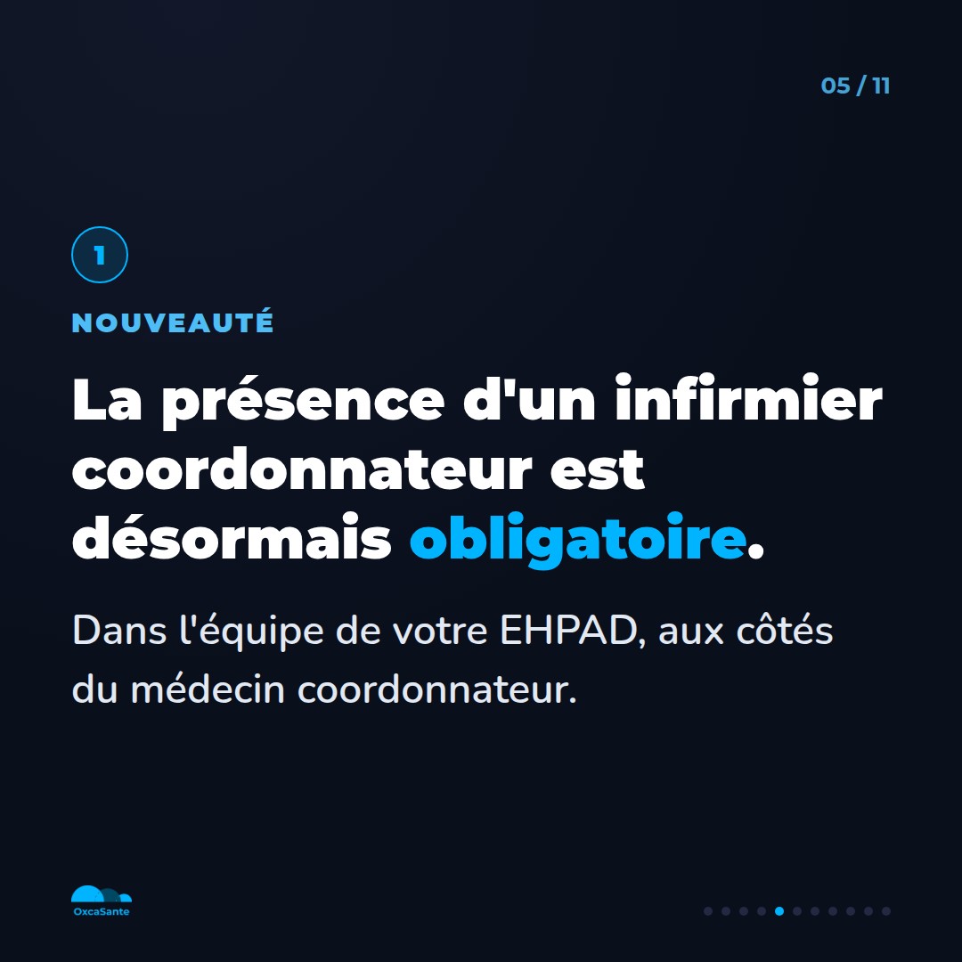 Slide du carrousel : la présence d'un infirmier coordonnateur est désormais obligatoire, aux côtés du médecin coordonnateur
