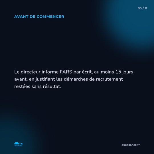 Slide du carrousel&nbsp;: le directeur informe l'ARS au moins 15 jours avant, avec preuve des démarches infructueuses