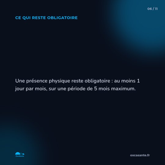 Slide du carrousel&nbsp;: une présence physique reste obligatoire, au moins 1 jour par mois