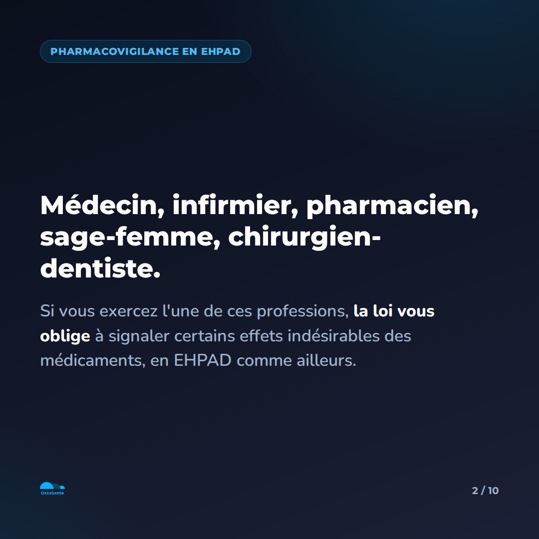 Slide 2 du carrousel : médecin, infirmier, pharmacien, sage-femme, chirurgien-dentiste, la loi vous oblige à signaler