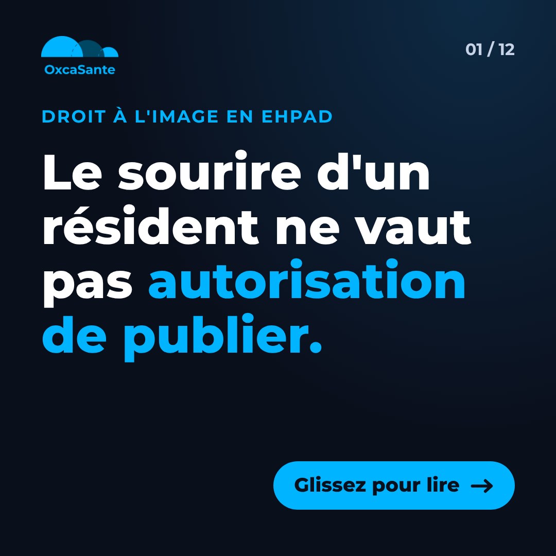 Slide 1 du carrousel : le sourire d'un résident ne vaut pas autorisation de publier