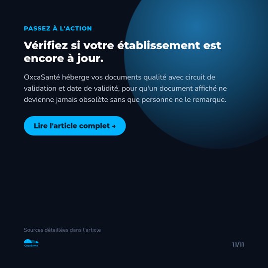 Slide du carrousel&nbsp;: OxcaSanté héberge vos documents qualité avec circuit de validation et date de validité