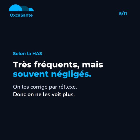 Slide 5 du carrousel : selon la HAS, les presque-accidents sont très fréquents mais souvent négligés
