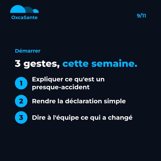 Slide 9 du carrousel : démarrer en 3 gestes cette semaine