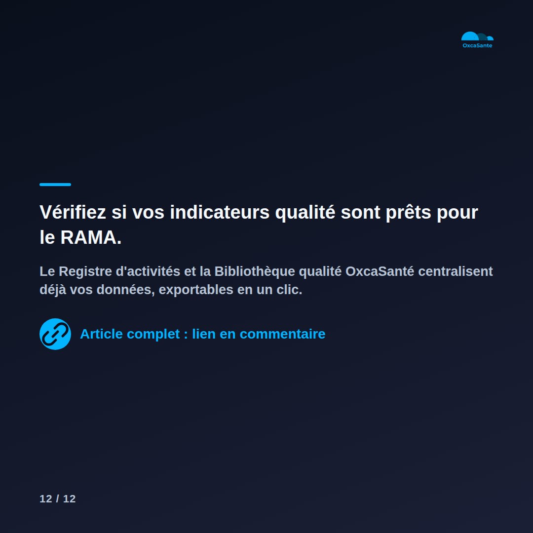 Slide 12 du carrousel : vérifiez si vos indicateurs qualité sont prêts pour le RAMA