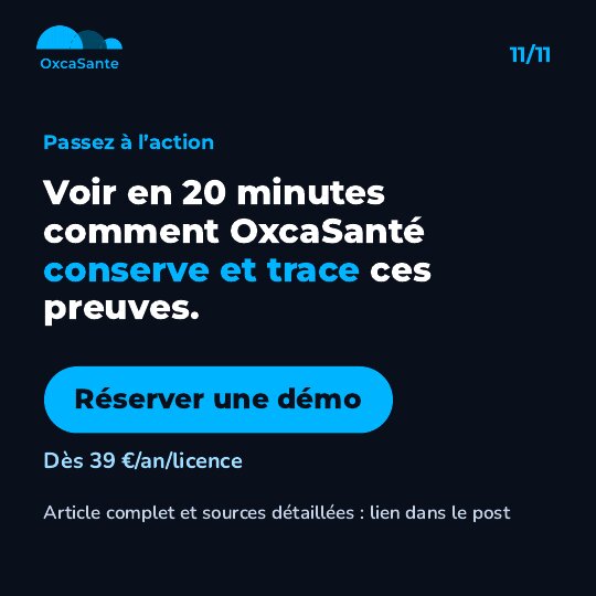 Slide du carrousel&nbsp;: voir en 20 minutes comment OxcaSanté conserve et trace ces preuves