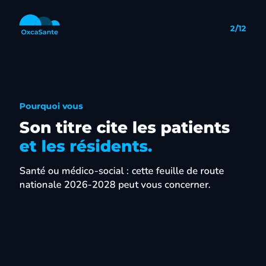 Slide du carrousel&nbsp;: son titre cite les patients et les résidents
