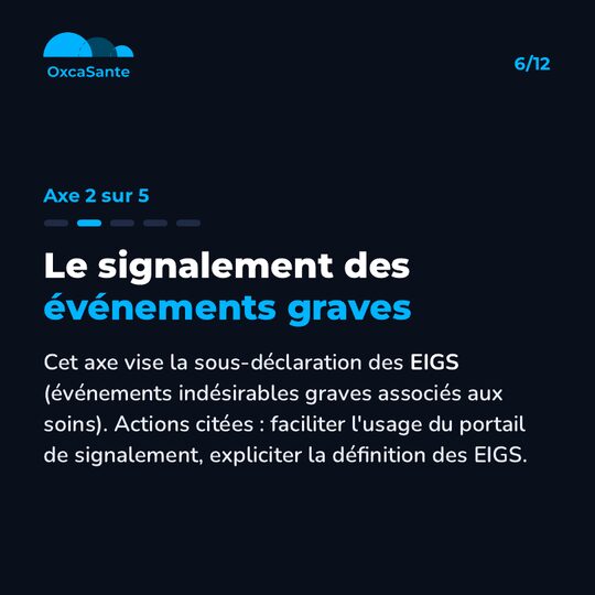 Slide du carrousel&nbsp;: axe 2 sur 5, le signalement des événements graves, sous-déclaration des EIGS
